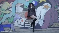 Reproduzir Jeny Smith calça a meia-calça e os saltos do colegial afrouxam