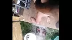 Reproduzir Mollie fodeu no ecrã panorâmico durante o dia, recuando 1000